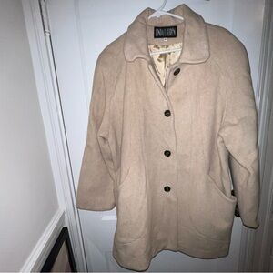 Vintage Women's Tan Coat - Size 16